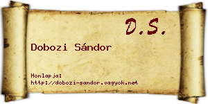 Dobozi Sándor névjegykártya